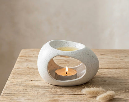 Brûleur de parfum en céramique au design minimaliste pour fondants parfumés NACREAR